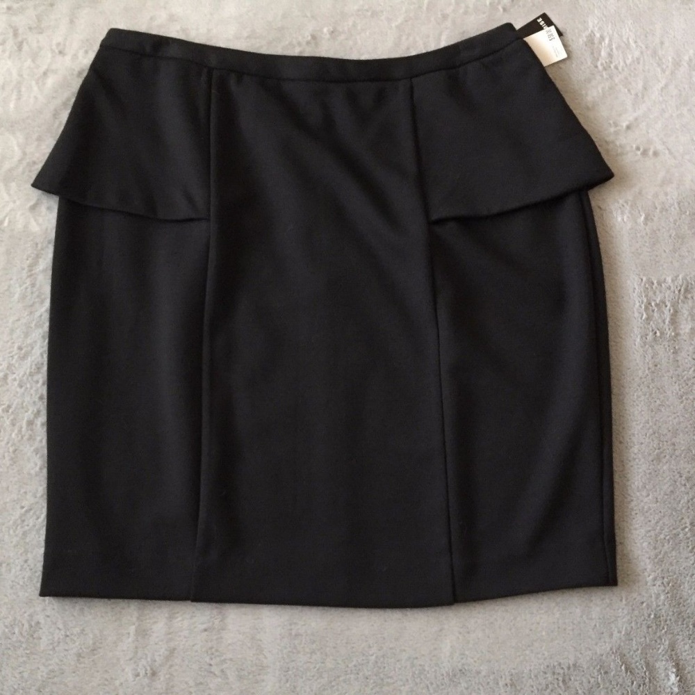 NWT Premise Black Art Deco Peplum Skirt - Picture 2 of 3